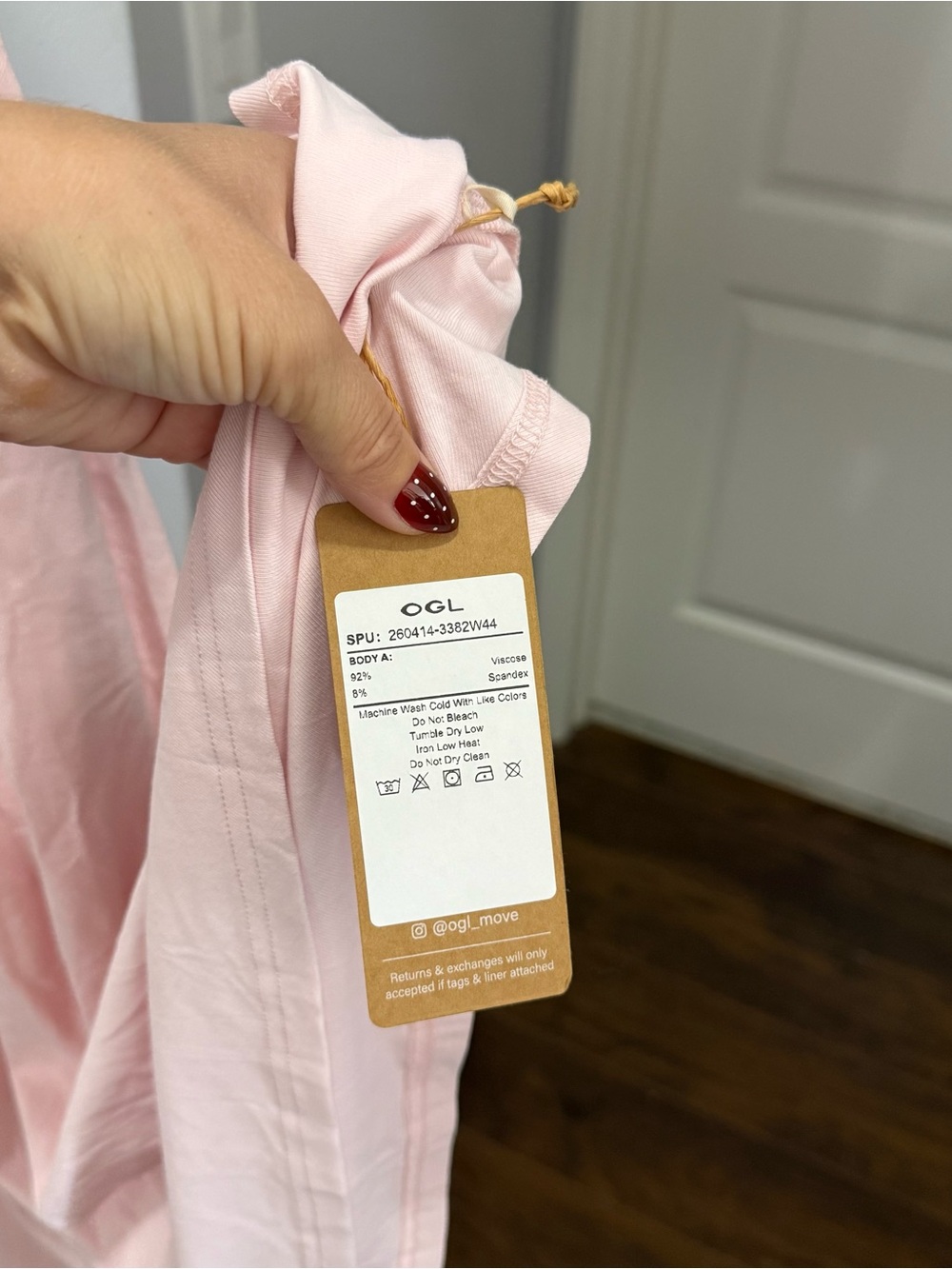 NWT OGL Eco-SkinKiss® Flutter Sleeve New Airy Bra Midi Dress Pink Size Small - Picture 4 of 7